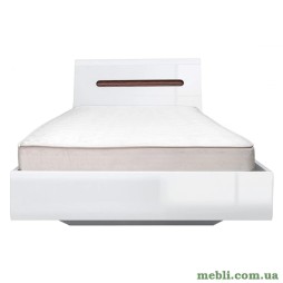 Ліжко односпальне ВМК (БРВ) Ацтека LOZ/90 90х200 Білий/Білий глянець