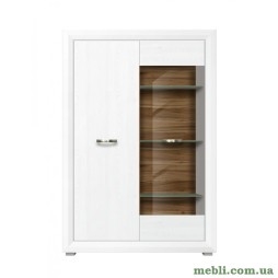 Пенал-вітрина з підсвіткою ВМК (БРВ) Маркус REG1W1D Джанні/Дуб кам'яний