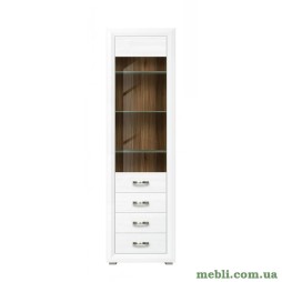 Пенал-вітрина з підсвіткою ВМК (БРВ) Маркус REG1W3S Джанні/Дуб кам'яний