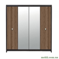 Шафа для одягу з дзеркалом ВМК (БРВ) Лорен SZF4D Венге магія/Монтеверде