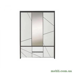 Шафа дводверна з ящиками ВМК (БРВ) Каспіан МДФ SZF5D2S Венге магія/Білий сніг