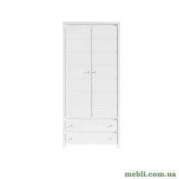 Шафа розпашна з ящиками ВМК (БРВ) Крістіна SZF2D2S Білий/Білий глянець