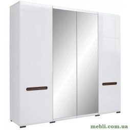 Шафа розпашна з дзеркалом ВМК (БРВ) Ацтека SZF2D2L/21/22 N Білий/Білий глянець
