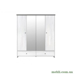 Шафа з дзеркалом в спальню ВМК (БРВ) Порто SZF2D2L2S Джанні/Сосна ларіко