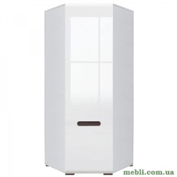 Шафа кутова для одягу ВМК (БРВ) Ацтека SZFN1D/21/10 Білий/Білий глянець