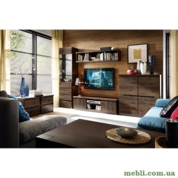 Модульна стінка для вітальні ВМК (БРВ) Джулі Венге магія/Дуб конкордія