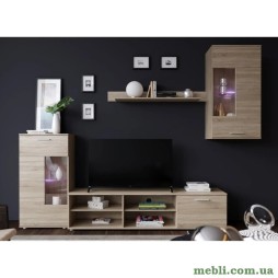 Модульна стінка для вітальні ВМК (БРВ) Фронтал Дуб сонома