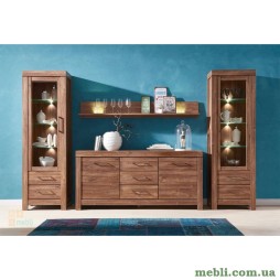 Модульна стінка для вітальні ВМК (БРВ) Герман N77833 Дуб стерлінг