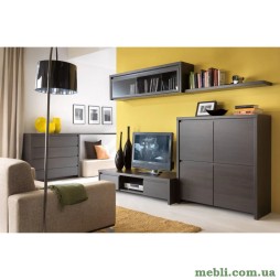 Модульна стінка для вітальні ВМК (БРВ) Каспіан N77793 Дуб мілано темний