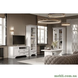 Модульна стінка для вітальні ВМК (БРВ) Кентукі N77785 Білий альпійський