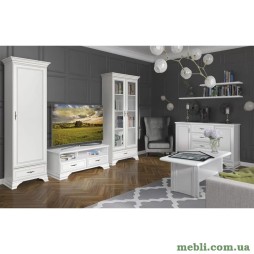 Модульна стінка для вітальні ВМК (БРВ) Кентукі N77795 Білий альпійський