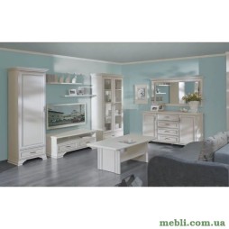 Модульна стінка для вітальні ВМК (БРВ) Кентукі N77796 Білий альпійський