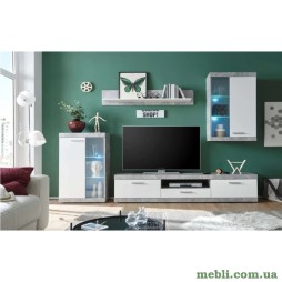 Модульна стінка для вітальні ВМК (БРВ) Кетлін Бетон/Німфея альба