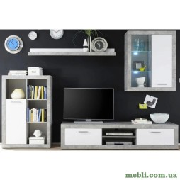 Модульна стінка для вітальні ВМК (БРВ) Сансет Німфея альба/Таблила