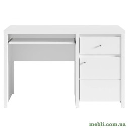 Стіл комп'ютерний ВМК (БРВ) Крістіна BIU1D1S/120 Білий/Білий глянець