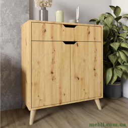 Комод у вітальню з ніжками в кольорі Горіх світлий М-ЗОН Борн 750 Дуб Артизан