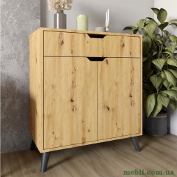 Комод у вітальню з чорними ніжками М-ЗОН Борн 750 Дуб Артизан