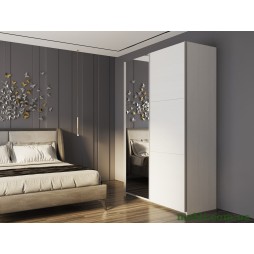 Шафа-купе двохдверна Doros G-Caiser 160х60х240 Білий/Дзеркало