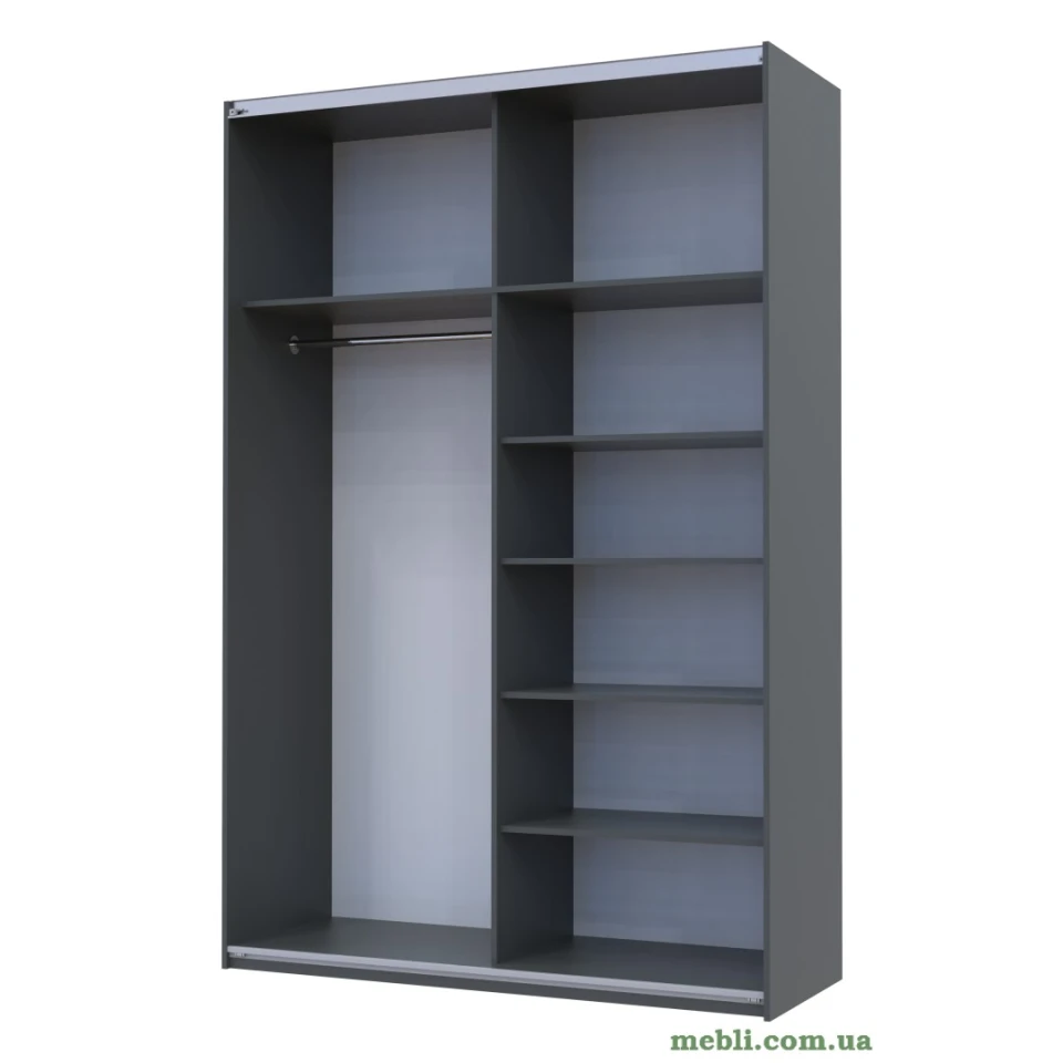 Шафа-купе двохдверна Doros G-Caiser 160х60х240 Графіт/2 Дзеркала