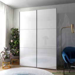 Шафа-купе двохдверна Doros G-Caiser 180х60х240 Білий/2 Білих скла