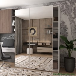 Шафа-купе двохдверна Doros G-Caiser 180х60х240 Білий/2 Дзеркала