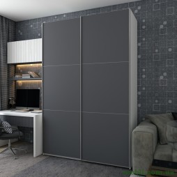 Шафа-купе двохдверна Doros G-Caiser 180х60х240 Білий/Графіт