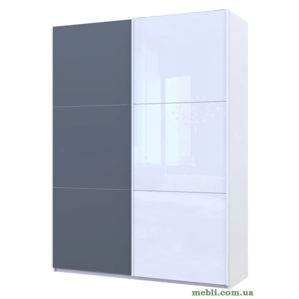 Шафа-купе двохдверна Doros G-Caiser 180х60х240 Білий/Графіт/1 Скло