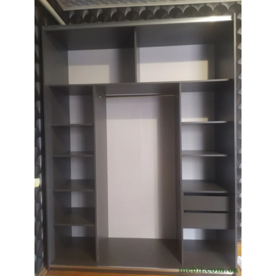 Шафа-купе двохдверна Doros G-Caiser 180х60х240 Графіт/2 Дзеркала