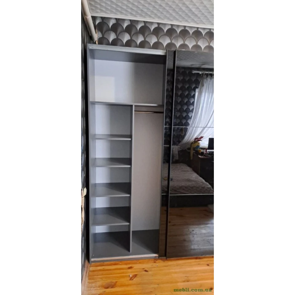Шафа-купе двохдверна Doros G-Caiser 180х60х240 Графіт/2 Дзеркала