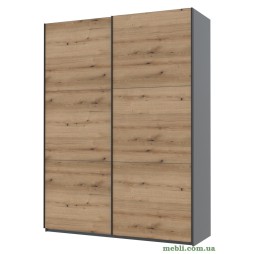 Шафа-купе двохдверна Doros G-Caiser 180х60х240 Графіт/Дуб евок