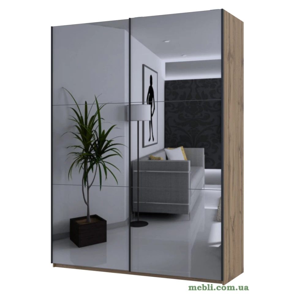 Шафа-купе двохдверна Doros G-Caiser 180х60х240 Тахо/2 Дзеркала