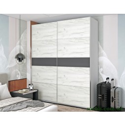 Шафа-купе двохдверна Doros G-Caiser 200х60х240 Білий/Дуб крафт білий/Графіт