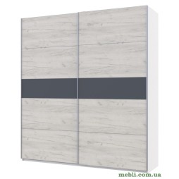 Шафа-купе двохдверна Doros G-Caiser 220х60х240 Білий/Дуб крафт білий/Графіт