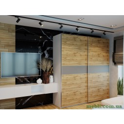 Шафа-купе двохдверна Doros G-Caiser 220х60х240 Білий/Тахо/Графіт