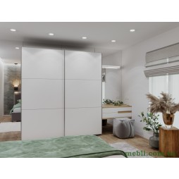 Шафа-купе двохдверна Doros G-Caiser 220х60х240 Графіт/Білий