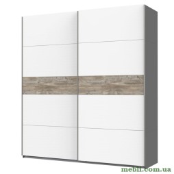 Шафа-купе двохдверна Doros G-Caiser 220х60х240 Графіт/Білий/Дуб клондайк