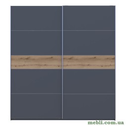 Шафа-купе двохдверна Doros G-Caiser 220х60х240 Графіт/Дуб евок