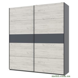 Шафа-купе двохдверна Doros G-Caiser 220х60х240 Графіт/Дуб крафт білий/Графіт