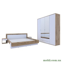 Комплект у спальню Doros Hugo 4 Дуб тахо/Білий