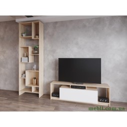 Стінка у вітальню Doros U1 160х38х48 Дуб сонома/Білий