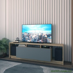 Стінка у вітальню Doros U1 160х38х48 Дуб тахо/Графіт