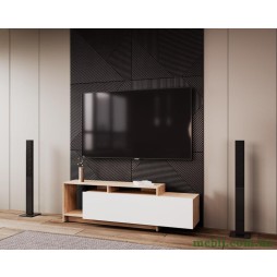 Стінка у вітальню Doros U2 160х38х48 Дуб сонома/Білий