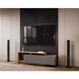 Стінка у вітальню Doros U2 160х38х48 Дуб тахо/Графіт