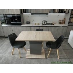 Комплект стільців на кухню Doros Бін (2 шт.) 49х43х84 Чорний