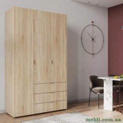 Шафа розпашна для одягу Doros Гелар 116,2х49,5х203,4 Дуб сонома