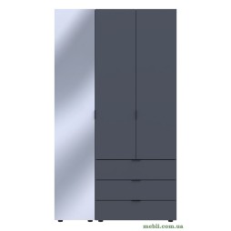 Комплект шаф для одягу Doros Гелар (2 шт.) 116,5х49,5х203,4 Дзеркало/Графіт