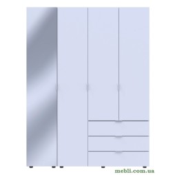 Комплект шаф для одягу Doros Гелар (2 шт.) 155х49,5х203,4 Дзеркало/Білий