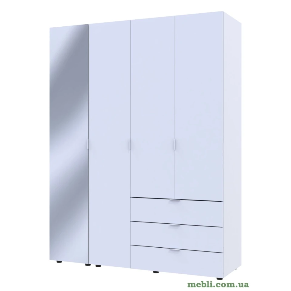 Комплект шаф для одягу Doros Гелар (2 шт.) 155х49,5х203,4 Дзеркало/Білий