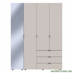 Комплект шаф для одягу Doros Гелар (2 шт.) 155х49,5х203,4 Дзеркало/Кашемір