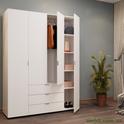 Шафа розпашна для одягу Doros Гелар 155х49,5х203,4 Білий